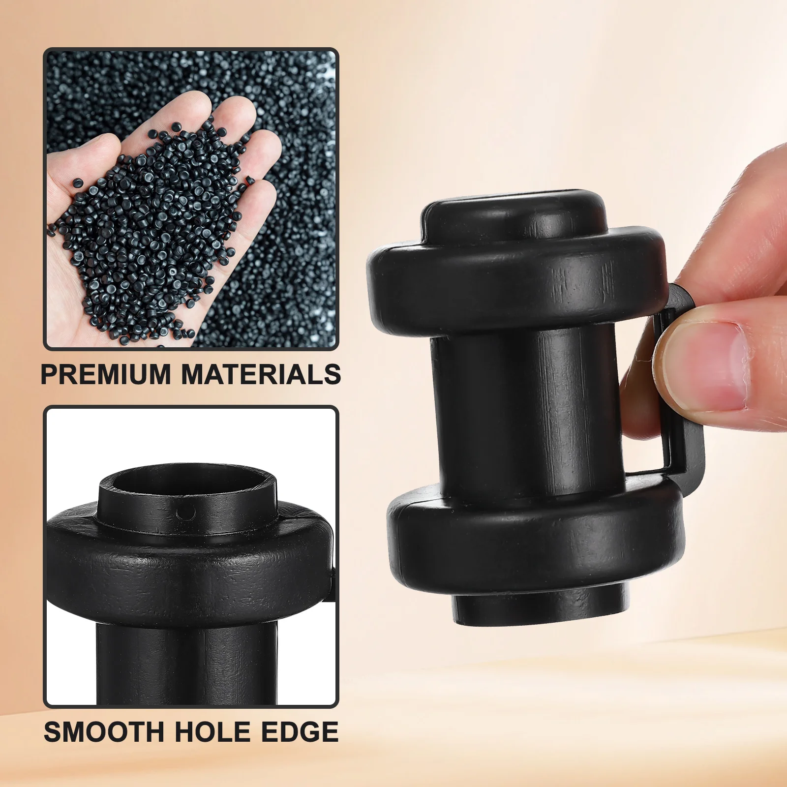 6 szt. Czarne nakładki na słupki trampoliny, akcesoria do siatki, osłony na słupki do użytku zewnętrznego