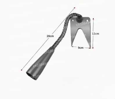 Sarchiador engrosado, pala dentada en forma de V, bolso de pastor para excavar, jardinería, plantar flores, herramienta de deshierbe del suelo para excavar