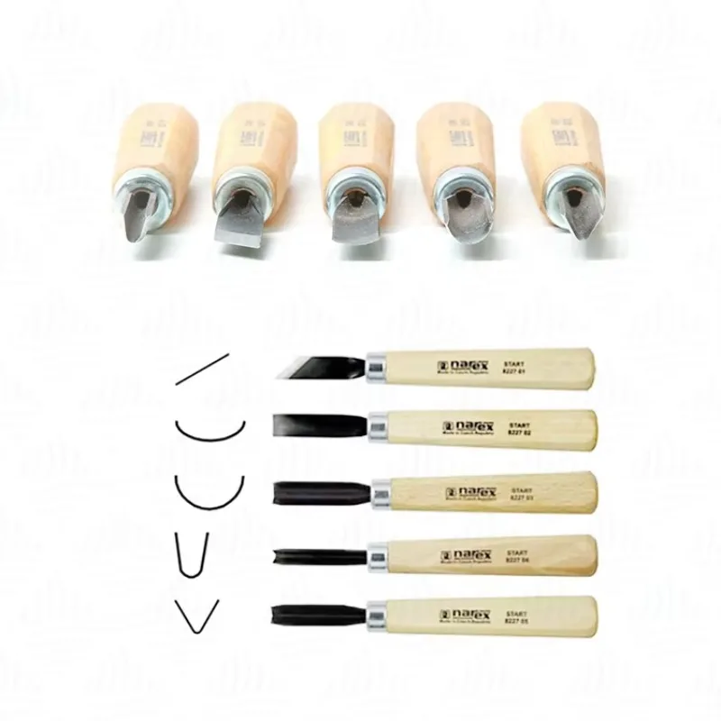 5pcs/set Narex primary carving knife carving carved curve curved V-shaped chisel Czech original