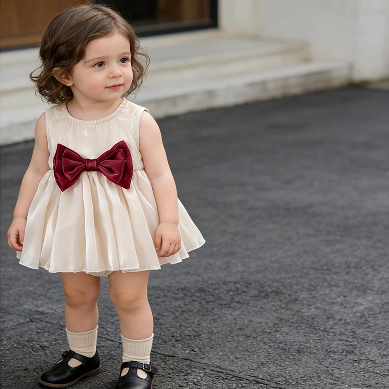 

Новинка 2023 года, летний комбинезон для новорожденных девочек, хлопковый комбинезон без рукавов для маленьких девочек, одежда для маленьких девочек 0-24 месяцев