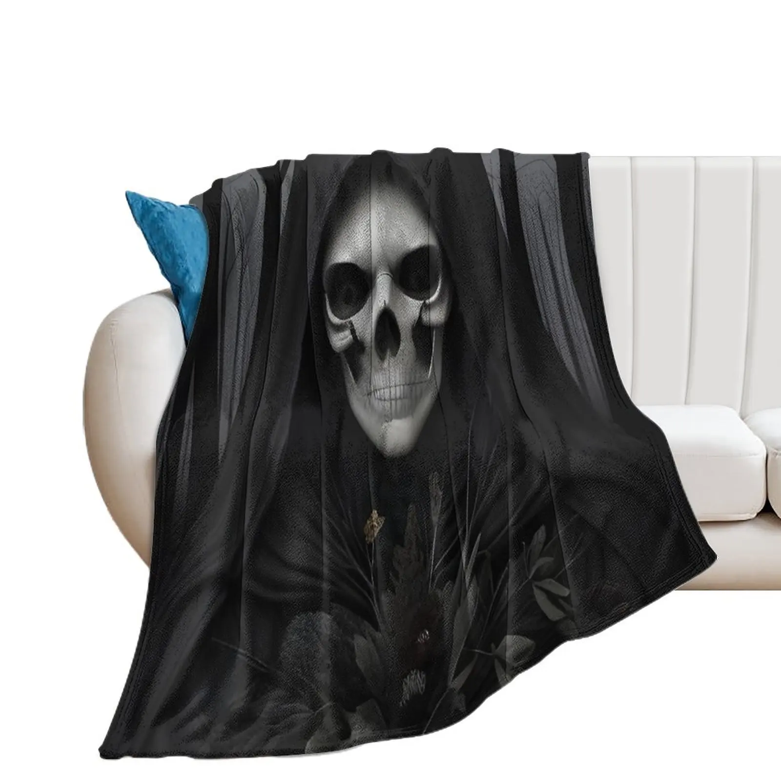 

Skeleton bride Throw Blanket Custom Personalized Gift Polar Luxury Thicken Blankets