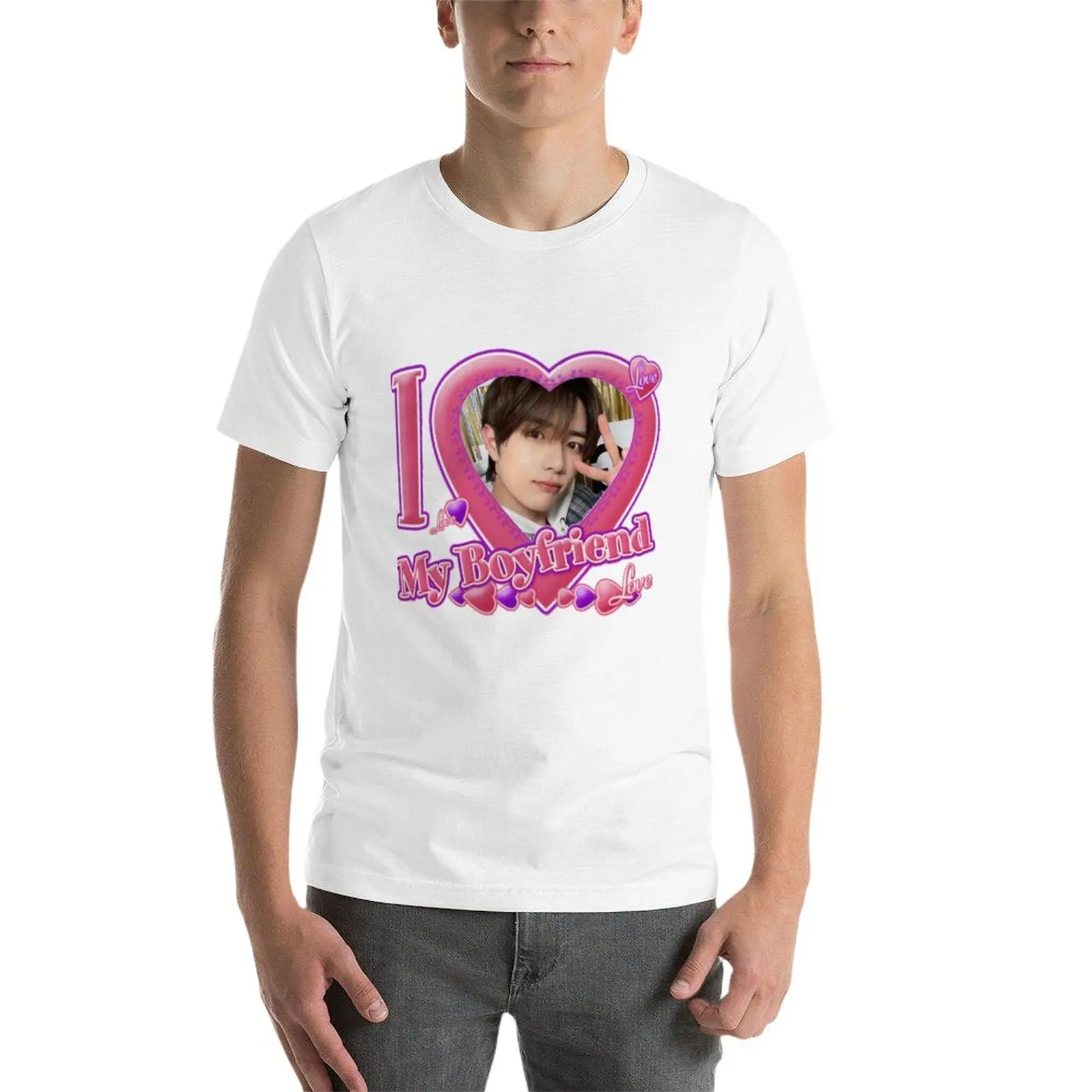 New Beomgyu (TXT) I love my boyfriend t-shirt kawaii clothes top graphics t shirt abbigliamento uomo