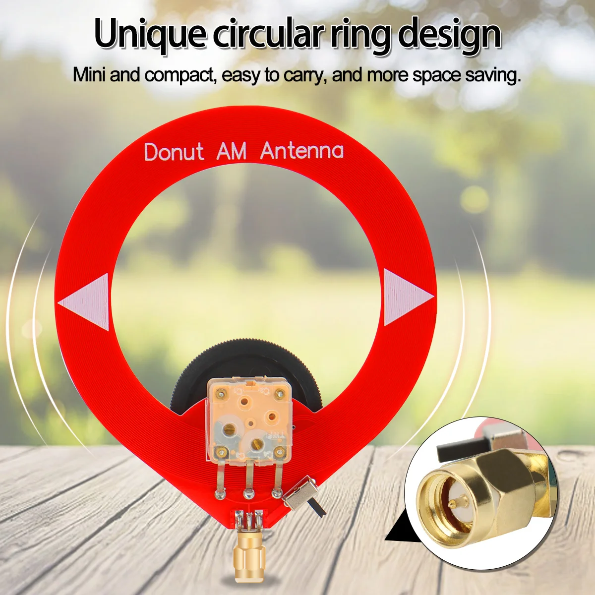 Mini Circle Antenna At MW SW Looping Antenna 4-24MHz 500-2000kHz Donut Medium Short Wave Antenna For Radtel RT-860 Iradio UV-88