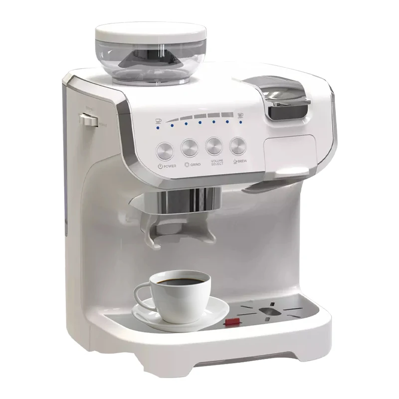 

Electric 2 in 1 20 bar capsule cappuccino coffee maker bean grinding expresso machine for cafe