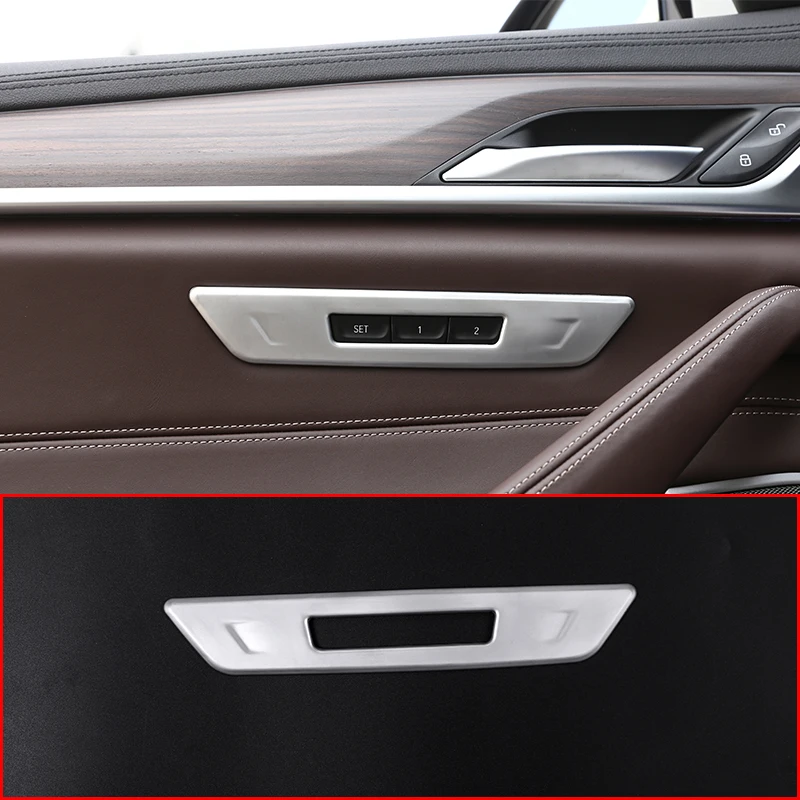 

Для BMW 5 серии G30 2017 2018 ABS Матовый серебристый чехол для сиденья с кнопкой замка памяти рамка отделка автомобильные аксессуары