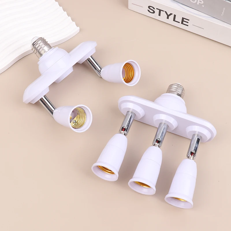 NEW SALE 2/3 In 1 E26 E27 To E26 E27 Screw LED Lamp Bulb Base Splitter 1 To 2/3 E27 Light Socket Holder Adapter Extender
