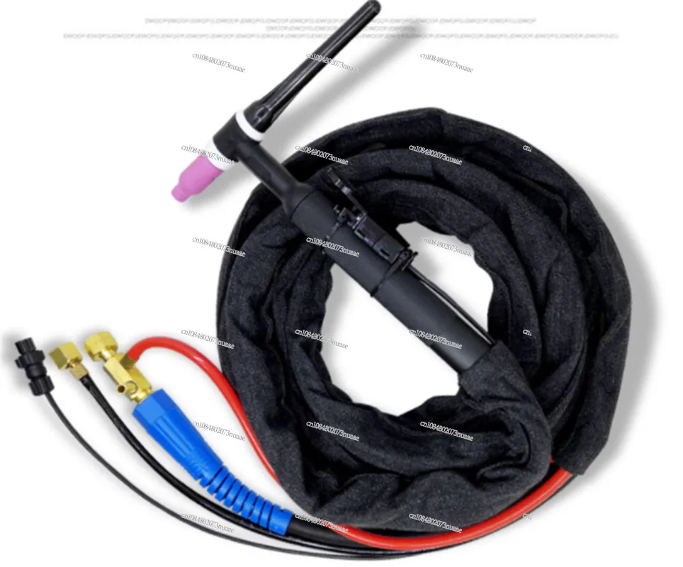 

2M 4M WP-18 Water-cooled Argon Arc Welding Torch M16 Nut Stainless Steel Circulating Water Cooling Argon Arc Welding Gun Line 4M