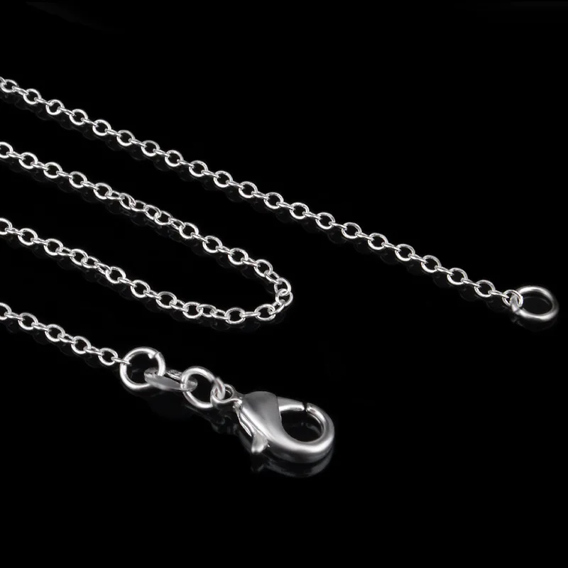 Wholesale 925 Sterling Silver 5 Pieces/Lot 16/18/20/22/24/inch 1.mm O-Chain Necklace For Men Women Fashion Jewelry