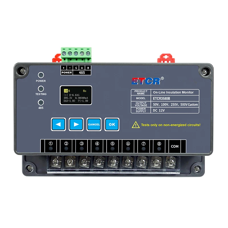 ETCR3580B Insulation Resistance On-Line Tester for Online Monitoring of Cable Motors and Switches