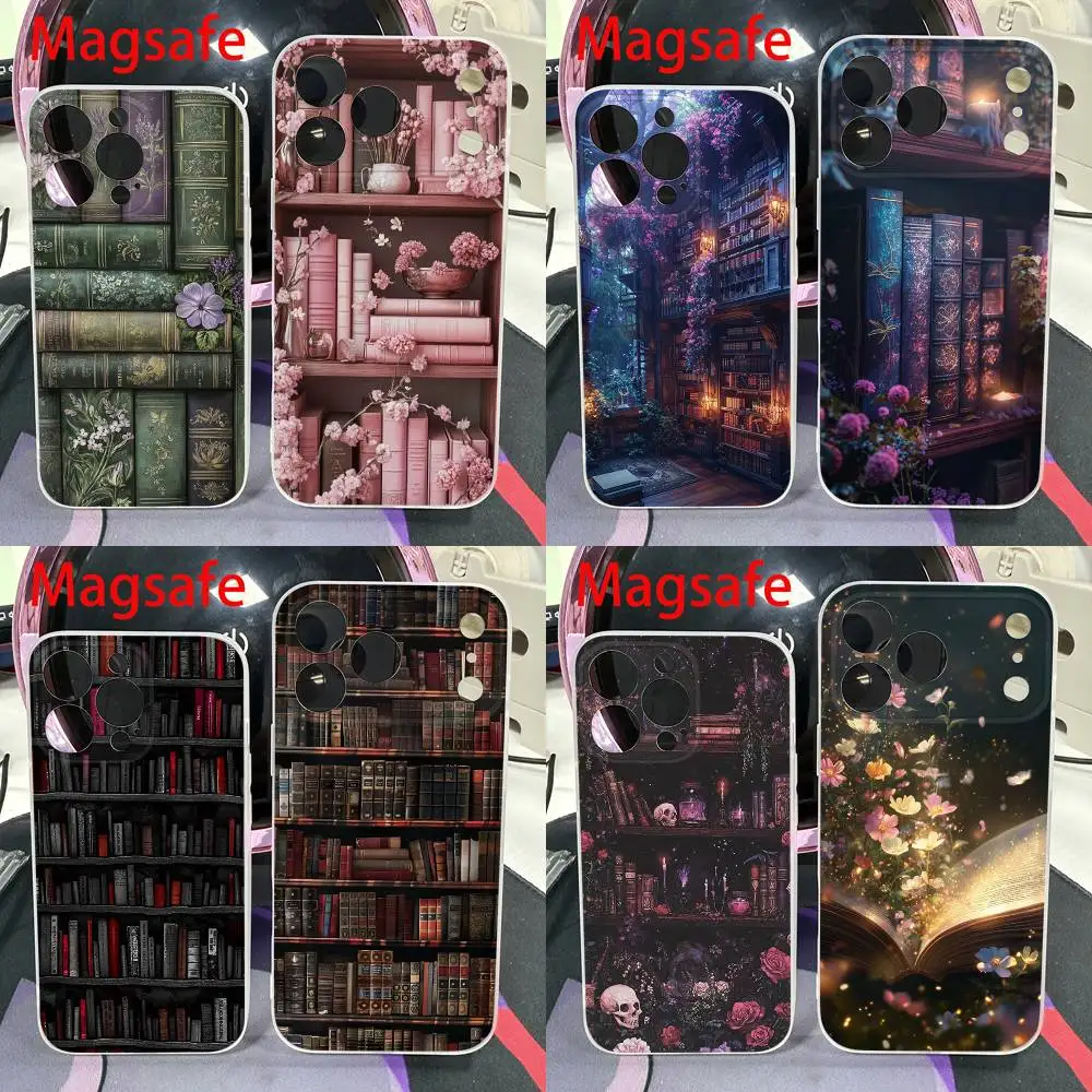 

Alchemist Shelf Book Locker Phone Case For iPhone 14,16,15,11,13,17,12,Air,Mini,Plus,E,Pro,Max Magnetic Magsafe Frosted Cover