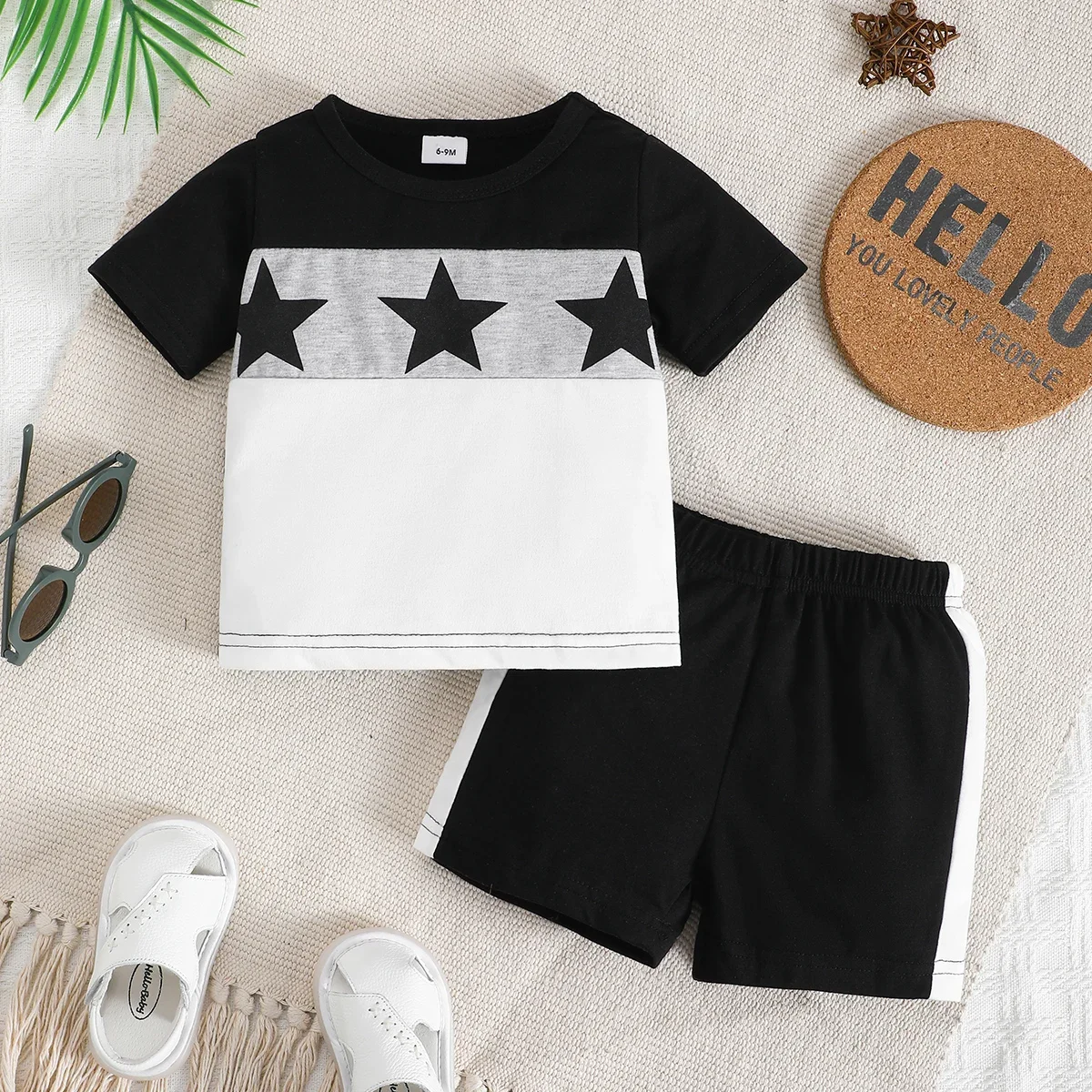 

2PCS Children's Sets Mother Kids Clothes Boys Girl T-shirt Shorts Summer Cotton Short Sleeve Baby Children Clothing Toddler Suit