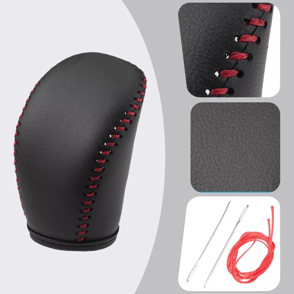 Leather Car Gear Shift Knob Cover for Infiniti Q50 Q60 QX80 2018 2019 2020 2021 2022 2023 2024 Left Hand Driver