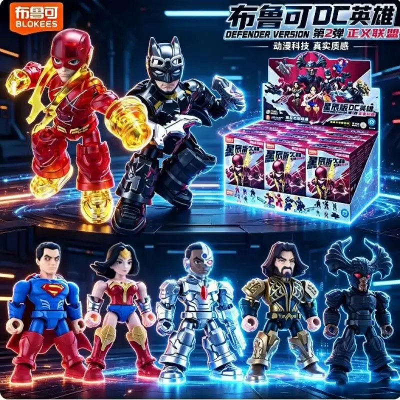 Blokees Building Blocks Starry Edition1/2 DC Heroes  Part  Justice League - Flash, Batman, Superman - Assembly Play Set view 2