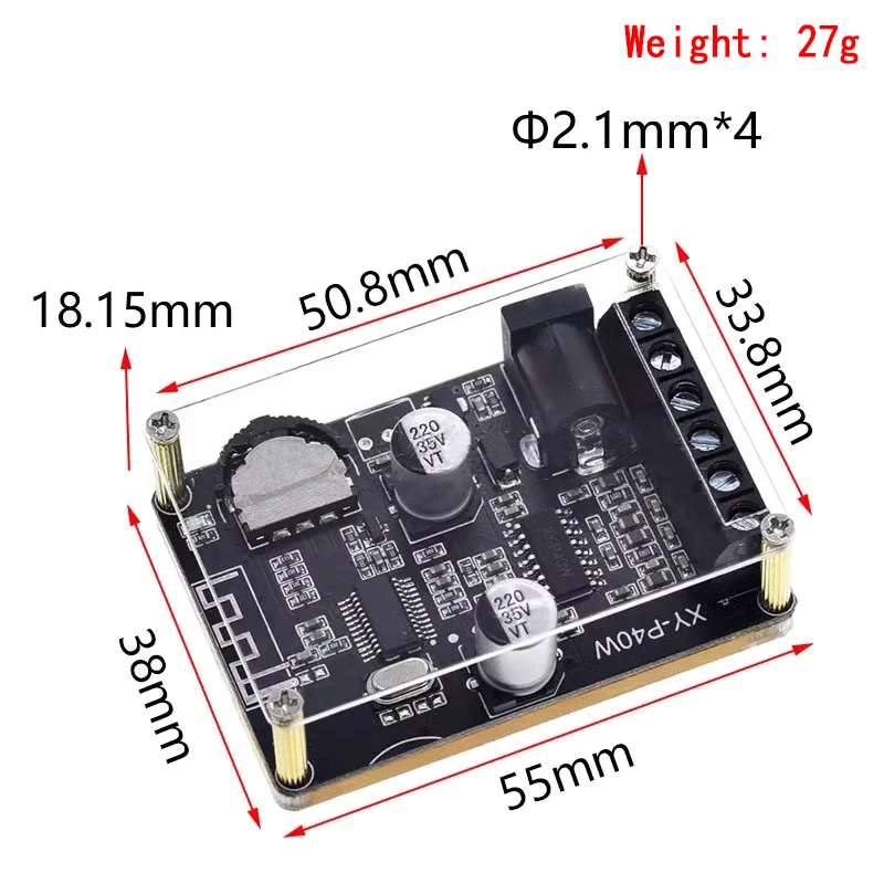 10W/15W/20W Stereo Bluetooth Power Amplifier Board 12V/24V High Power Digital Amplifier Module XY-P15W XY-P40W