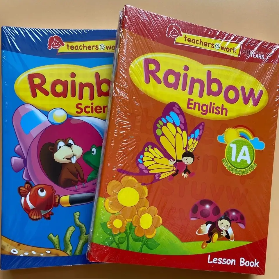 

6Pieces/Lot SAP Rainbow English K1K2 Textbooks For Kindergarten Kids' Education Book Maths/English Tool Books Learn Math Books