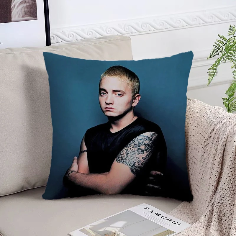 Decorative Pillowcase 40x40 E-Eminem Fan Gifts Pillowcases for Pillows 45x45 Cushions Covers Cover for Living Room Cushions Bed