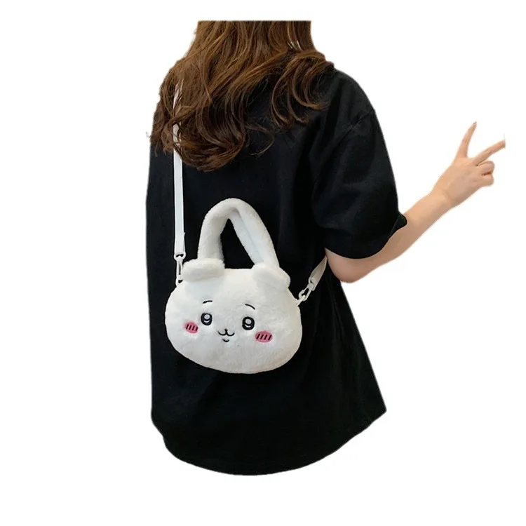 Minso-Sac à bandoulière en peluche USAGI, sac de dessin animé mignon Kawaii, sac à main de petite taille, accessoires d'anime, sac de détermination initié, cadeau