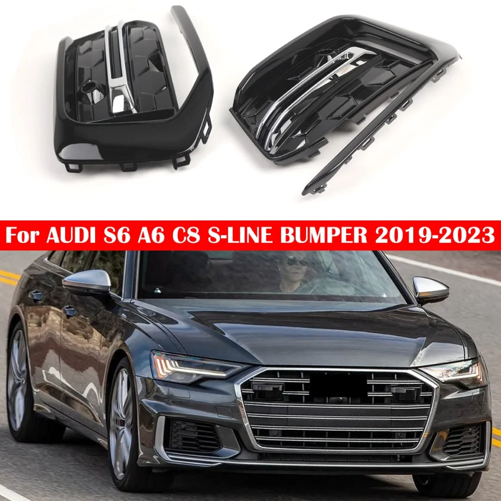 

4KD807647E 4KD807967G High-Performance Left And Right Accessory Fog Light Grille Fits For Audi A6 C8 S6 Front Fog Light Grille