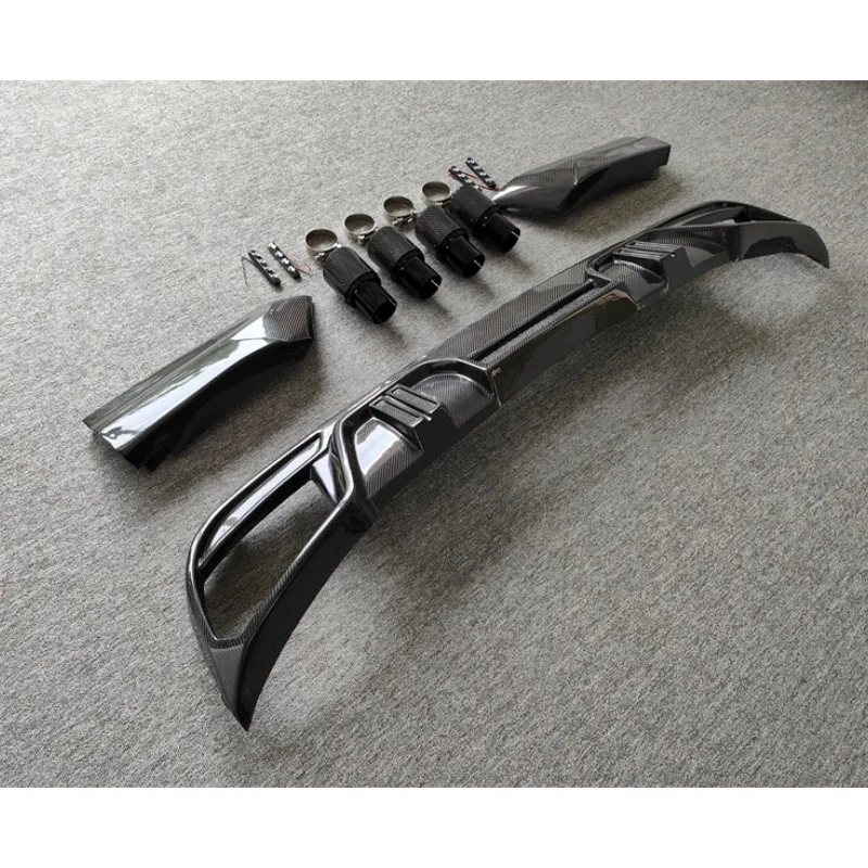 

High quality carbon fiber rear bumper lip diffuser splitter spoiler suitable for BMW X6M F96 modified body kit LD style