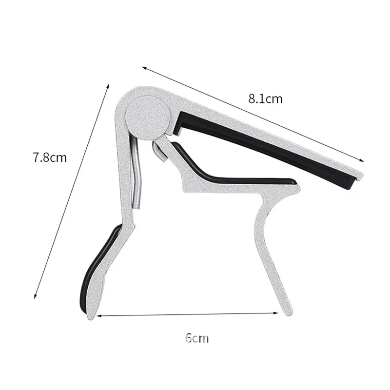 Metal Guitar Capo for Acoustic Electric Guitar with Silicone Pad Aluminum Single Hand Capos Clip view 3