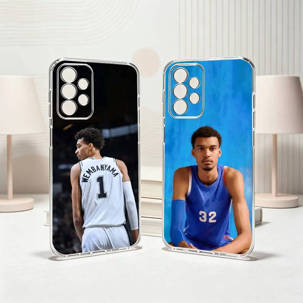 Victor-R Wembanyama Basketball  Phone Case Transparent Silicone Soft For Samsung S25,S24,S21,S22,S23,S30,Ultra,S20,Plus,Fe Gift