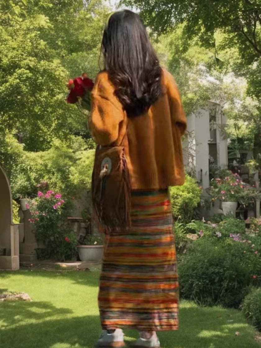 Chaleco Retro a rayas de arcoíris con correa Dr para mujer, elegancia de verano, cintura pequeña, ceñido, para vacaciones, Sle Svel, largo Dr