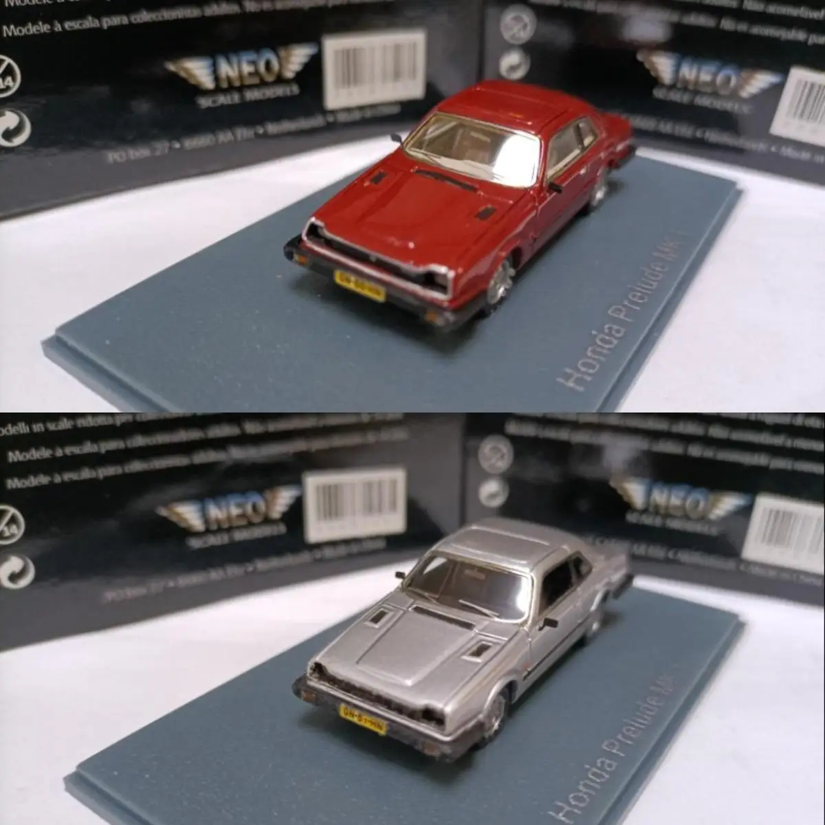 Neo 1:87 Prelude MK1 1981 Vintage Car Simulation Limited Edition Resin Metal Static Car Model Toy Gift