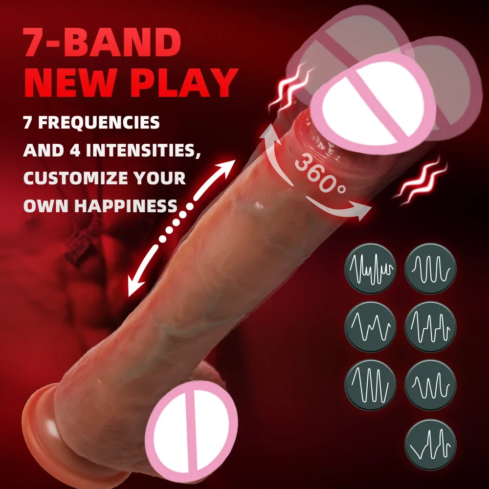 26cm Long Dildo For Women Heated Telescopic Sex Machine Super Big Cock Large Realistic Penis Huge Anal Dildo Vibrator Sex Toys