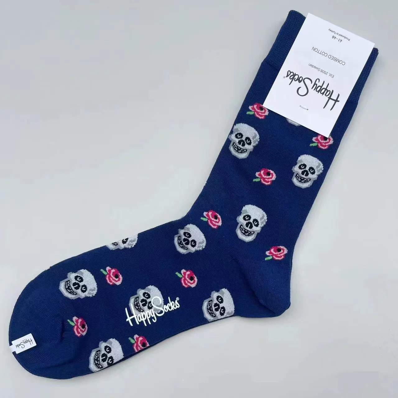 Happy Socks Mid-tube sokken voor heren Vier seizoenen puur katoen Klassieke sokken MAAT 41-46