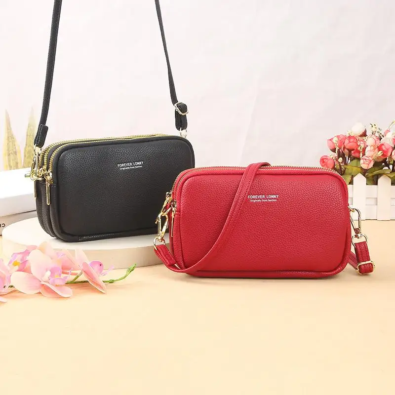 New Fashion Women Mobile Phone Bag Wallets Commuter Shoulder Bags Versatile Small Square Bag Lady Multifinonal Crossbody Bags