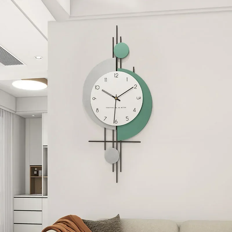 Design Unique Wall Clock Minimalism Creative No Sound European Watch Long New User Bonus Aesthetic Reloj