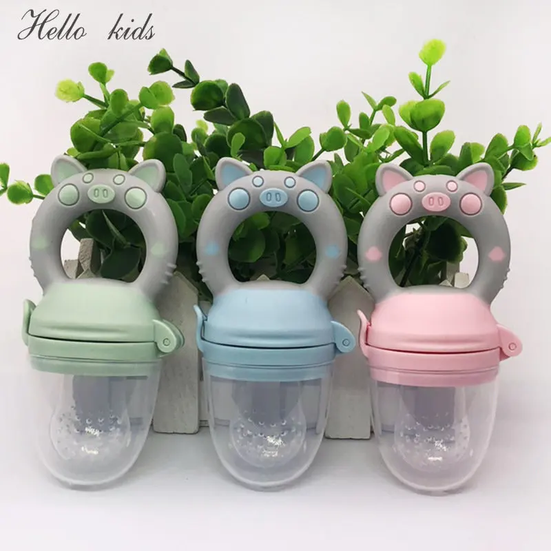 Nipple Pacifier Feeder For Baby Food Grade Silicone PP Training Nipple Milk Fresh Fruit Nibbler Teat Pacifier Bottles Feeding