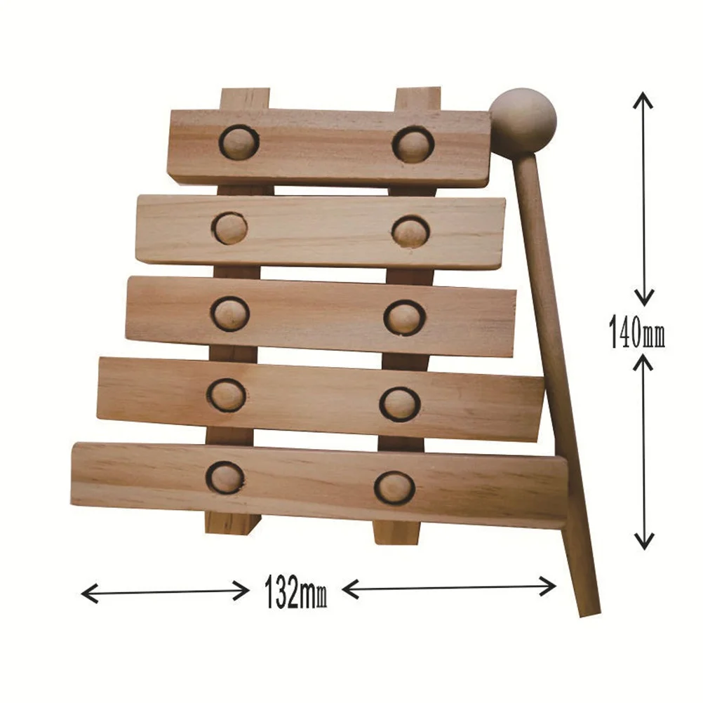 프리미엄 원목 DIY 페인팅 교육용 공예품 어린이 두뇌 조정 발달을 위한 나무 두드림 실로폰