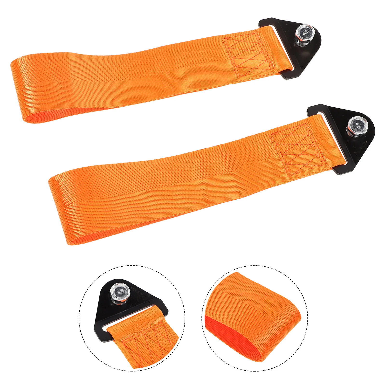 

2Pcs Stylish Car Tow Rope Universal Towing Strap Reliable Plastic Nylon Exterior Accessory Easy Installation Snowmobile Tow Rope