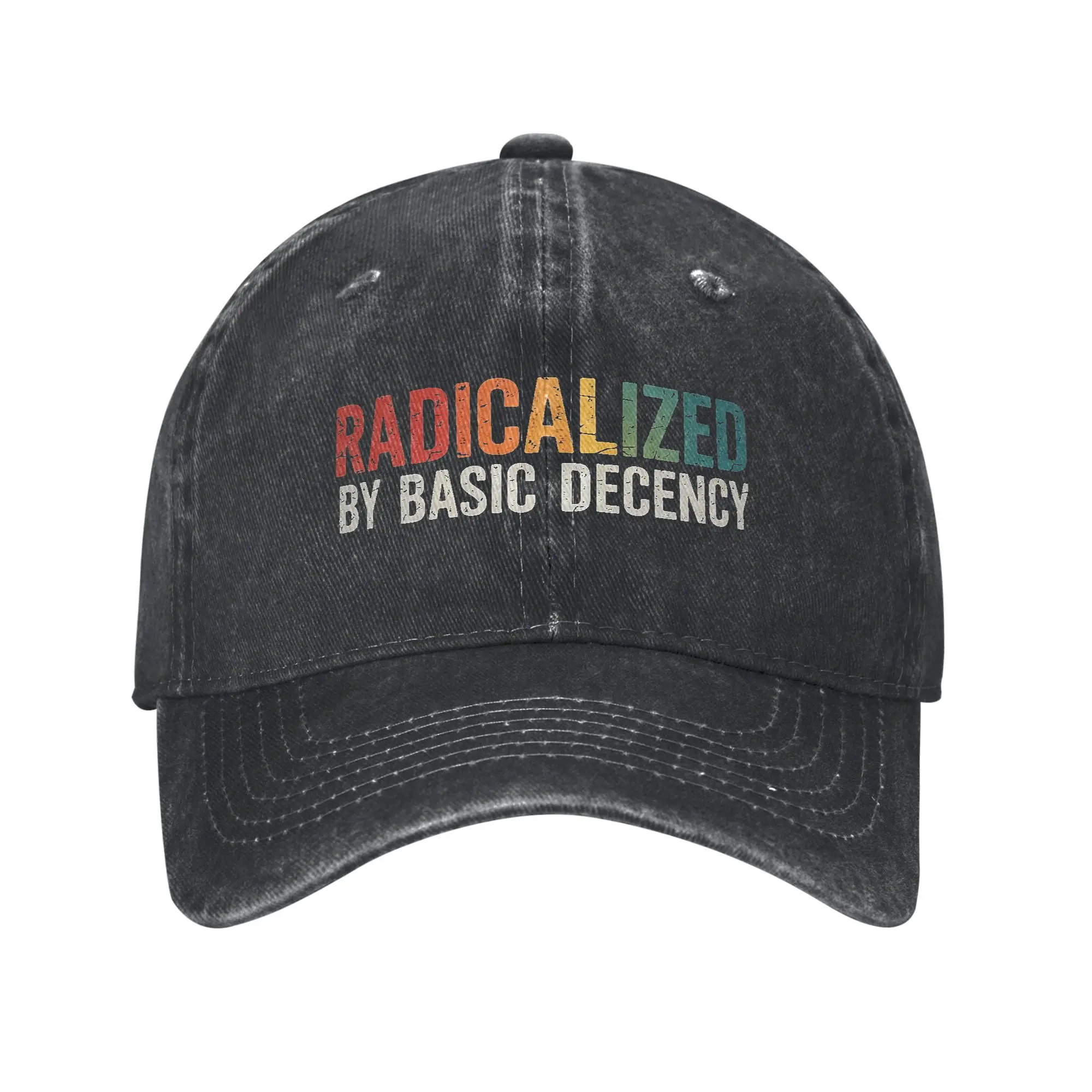 Radicalized by Basic Decency Baseball Caps Classic Distressed Washed  Snapback Hat Outdoor All Seasons Unstructured Soft Hat
