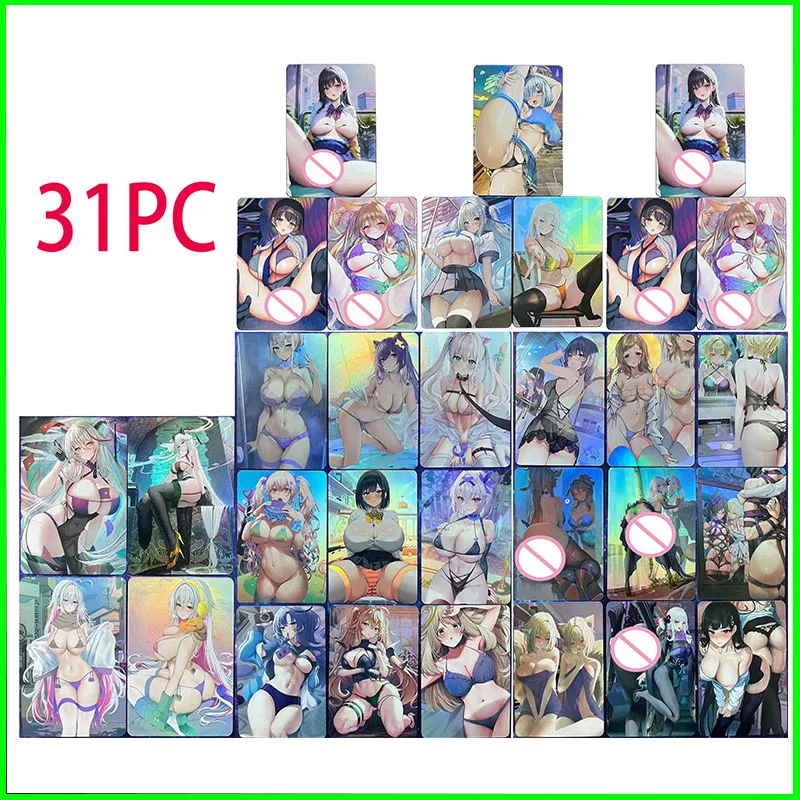 Wife Card Collectible Cards Boys Games Toys Table Games Birthday Gifts DIY Anime Shenhe Ganyu Nami Boa Premium Flash Card 31PC