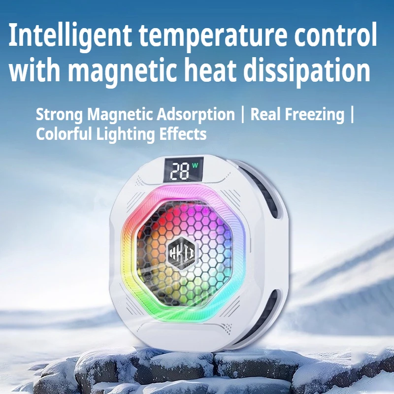 

TH12 Semiconductor Phone Cooler Magnetic AI Temperature Control Ice Cooling for Gaming Live Streaming