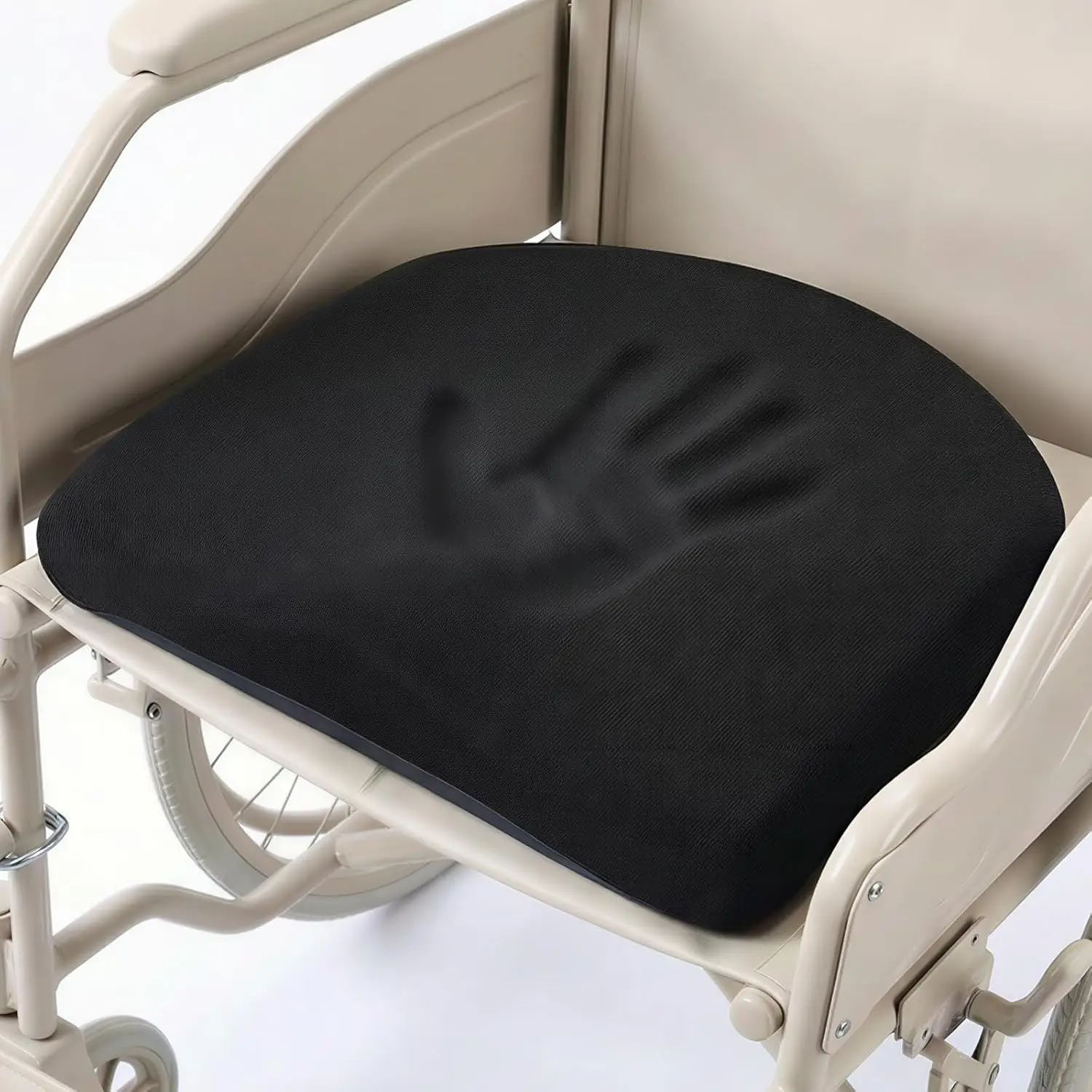 

Orthopedic Coccyx Cushion for Office Chair - Memory Foam Tailbone Pain Relief, Standard Size 16.9x15", Removable Cover & Handle