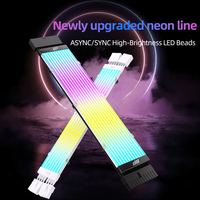 METALFISH ARGB Extension Cable For Computer Power Supply Motherboard 24PIN GPU 8PIN Light Strip  ARGB Sync/Asyn Optional