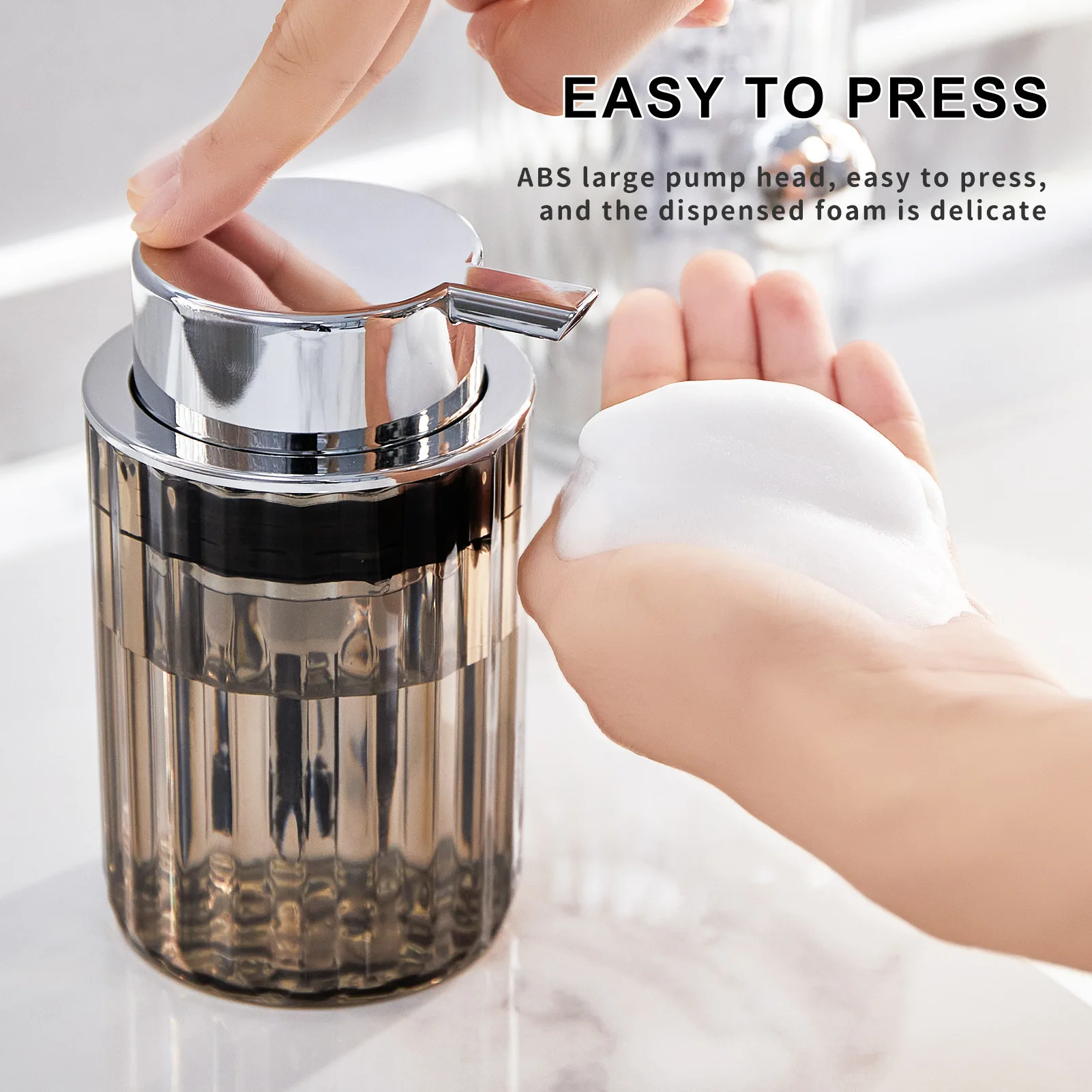 

1-2pcs Shower Gel Facial Cleanser Foam Maker Mousse Foam Bottle Shampoo Hand Sanitizer Press Type Bathroom Subpackage Bottles