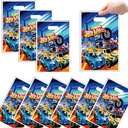 Cartoon Hot Wheels Birthday Party Decoration Plastic Gift Bags Race Car Candy Loot Snack Bag Kid Boys Baby Shower Party Supplies