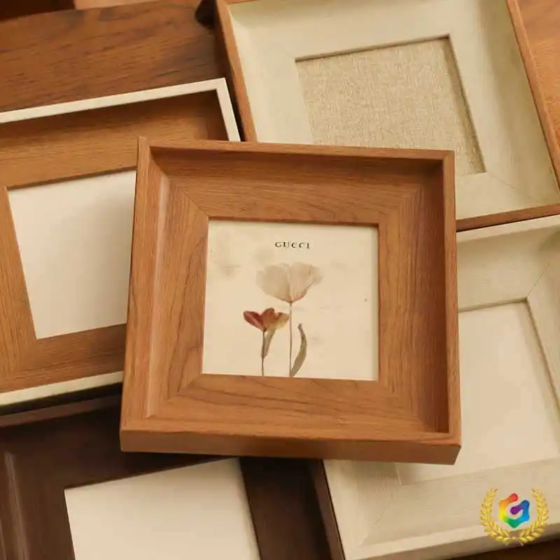 Customized Frame Photo Vintage-style Frame Empty Picture Frame American Square Display Cuerdas Fotos Pared Home Decorations
