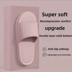 Fashion Men Women Sandals Anti Slip Wear Resistant EVA Thick Sole Comfortable Home Slippers Bathroom Flip Flops 
