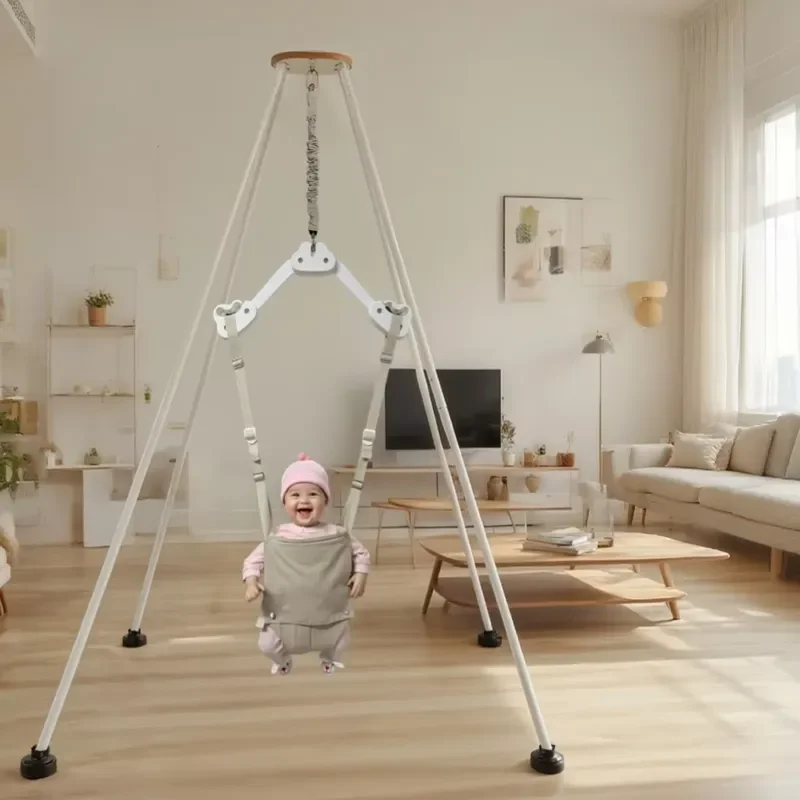 Foldable Metal Stand for Electric Cradle Hammock, Portable Baby Swing Frame for Indoor Living Room, Outdoor Gym or Park Use view 2