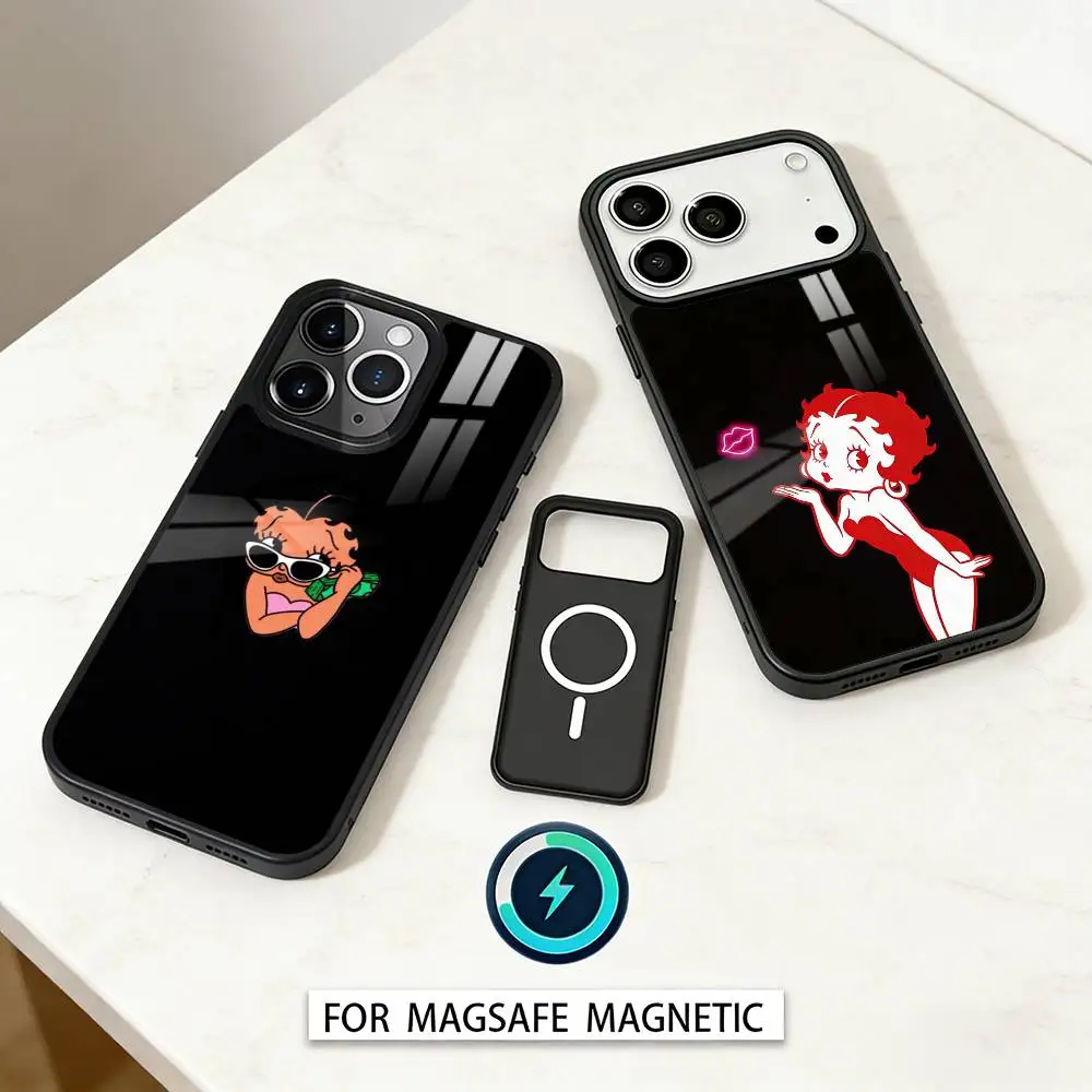 Sexy B-BeTTy-CuTe-BoopS Phone Case For iPhone17,16,15,14,13,12,Pro,Max,Magnetic For Magsafe Wireless Charging