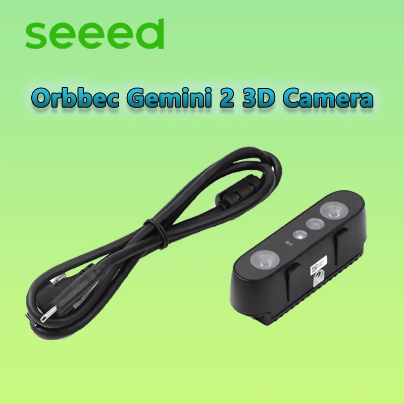 

Seeed Orbbec Gemini 2 3D Camera, Active Stereo IR 30fps 0.15–10 m Depth,USB‑C, IMU, 91°×66° FOV, SDK Support for Robotics