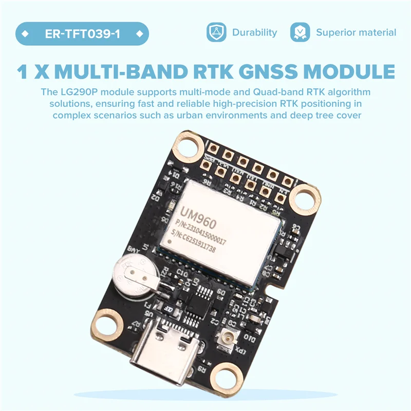 【صفقة فلاش!】لـ GPS L1 L2 L5 Glonass Beidou Galileo NAVIC 20 هرتز وحدة RTK GNSS متعددة الموجات مستوى سم عالي الدقة للتحكم في الطيران #5