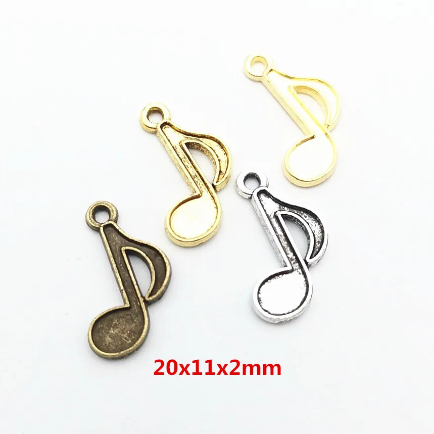 80pieces (Note music) vintage zinc alloy charm metal pendant DIY jewelry discovery making accessories 2893