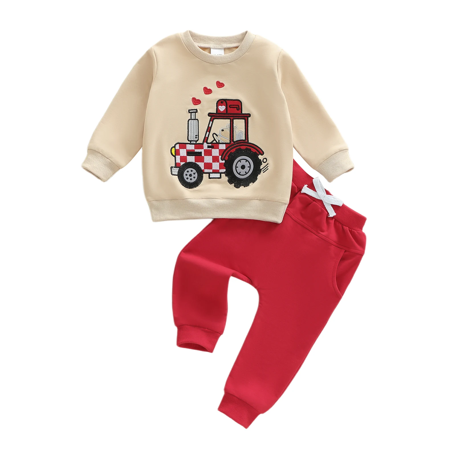 رائعتين الرضع عيد الحب فرقة القلب بالون زين هوديي والركض 2 قطعة البدلة