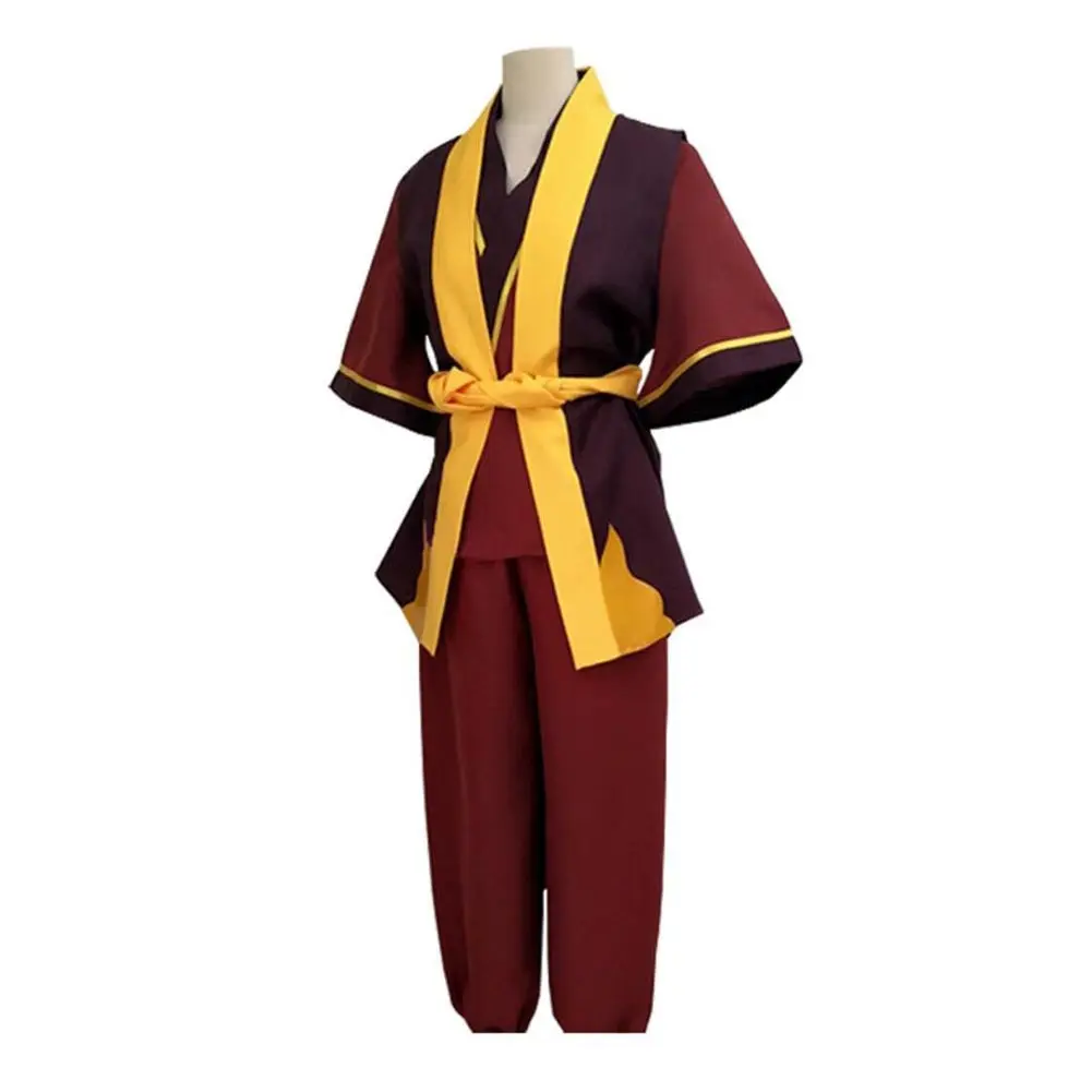 Avatar Zuko Cosplay Costume pour hommes adultes, haut, pantalon, ceinture, Fantrenfor, tenues de jeu de rôle, Halloween, carnaval, Diague trempée